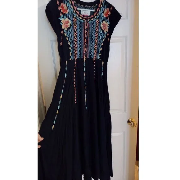 sachin and babi light blue dress Johnny Was | Dresses | Johnny Was Navy Blue Embroidered Maxi Dress In  Womens Size Small